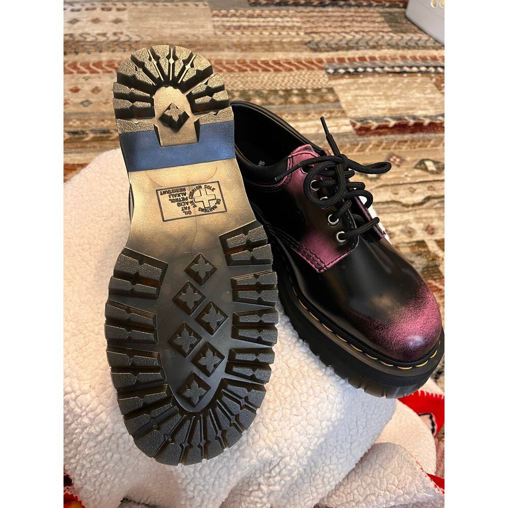 Dr. Martens AirWair with Bouncing soles with black and pink 8053 Quad Platforms - Picture 2 of 7